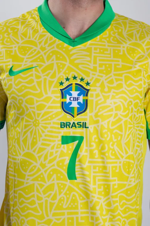 SELEÇÃO BRASIL TITULAR PERSONALIZADA VINI JR 24/25 TORCEDOR - Image 2