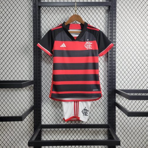 CONJUNTO INFANTIL (KIDS) FLAMENGO TITULAR 24/25 PERSONALIZADO B.HENRIQUE 22